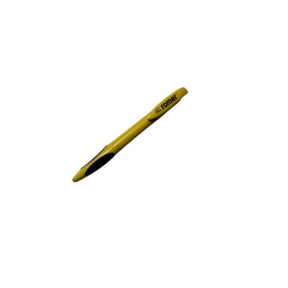 Romer plastic ballpoint pen with logo (yellow)